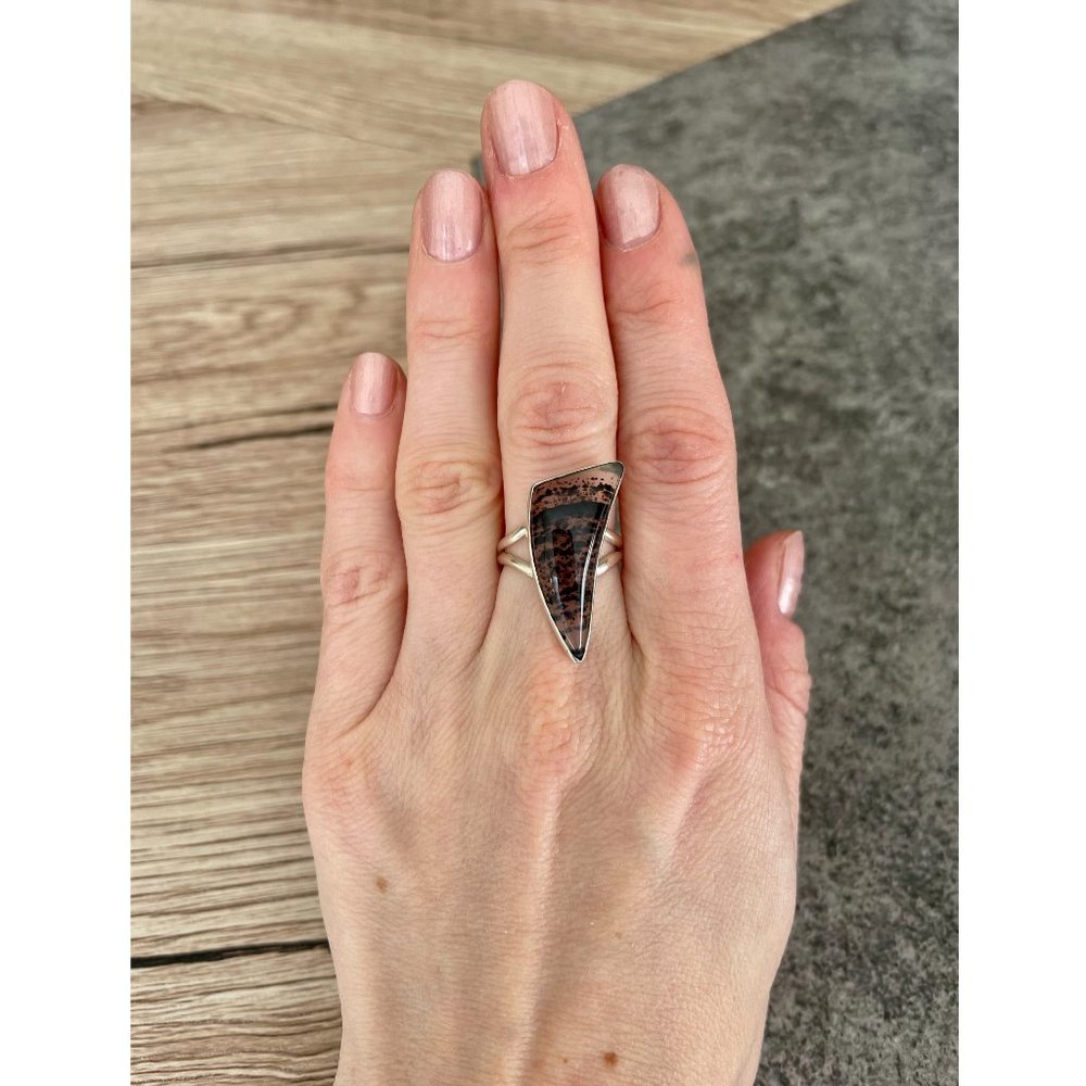 Amber & Sterling Cocktail Ring